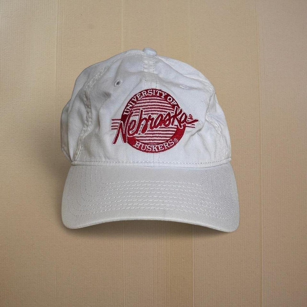 The Game Nebraska Huskers Vintage Cap Mens White College Football Embroidered